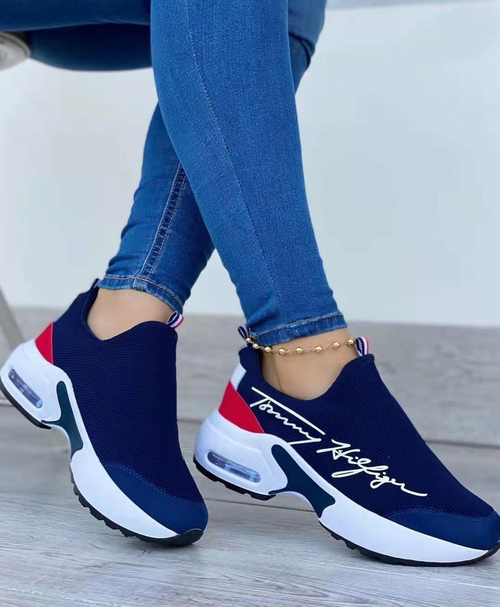 Flat Women Shoes Casual Breathable Wedges Ladies Walking Sneakers - Image 4