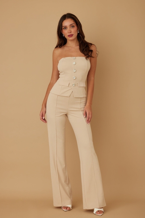 Classy Two Piece Sets With Oval Crystal Stone