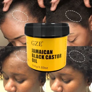 GZE JAMAICAN Black Castor Oil Pure Cold-Pressed for Hair Growth, Skin