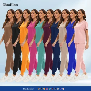 Niaahinn Nurse Surgical Scrub Suit Men Women Unisex Doctor Medical