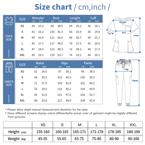 Hospital Scrub Sets Uniform Women Jogger Suit Nurse Accessories - Image 6