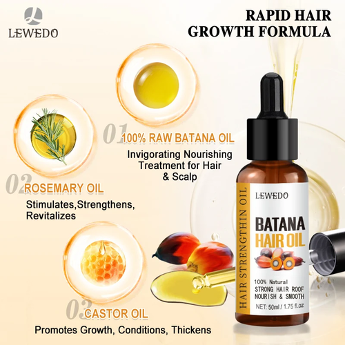 Lewedo Naturals Batana Oil Fast Hair Growth for Men Women Pure Batana - Image 3