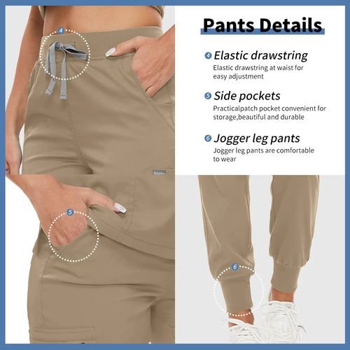 Hospital Scrub Sets Uniform Women Jogger Suit Nurse Accessories - Image 4