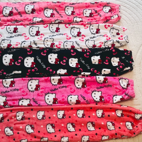Sanrio Hello Kitty Anime Y2k Kawaii Flannel Pajamas Women'S Warm - Image 3