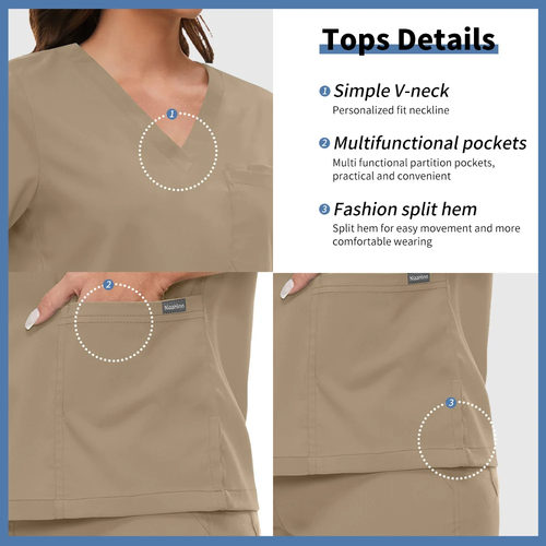 Hospital Scrub Sets Uniform Women Jogger Suit Nurse Accessories - Image 3