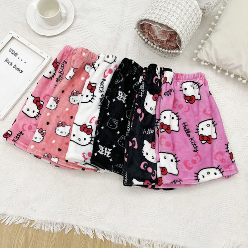 Sanrio Hello Kitty Anime Y2k Kawaii Flannel Pajamas Women'S Warm - Image 6