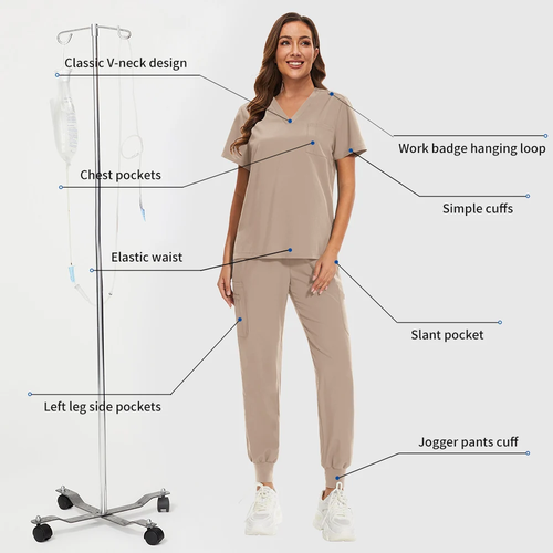 Niaahinn Nurse Surgical Scrub Suit Men Women Unisex Doctor Medical - Image 2