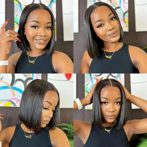 Bob Wig Human Hair 13x4 Frontal Lace Wigs for black Women HD Bob Lace - Image 5